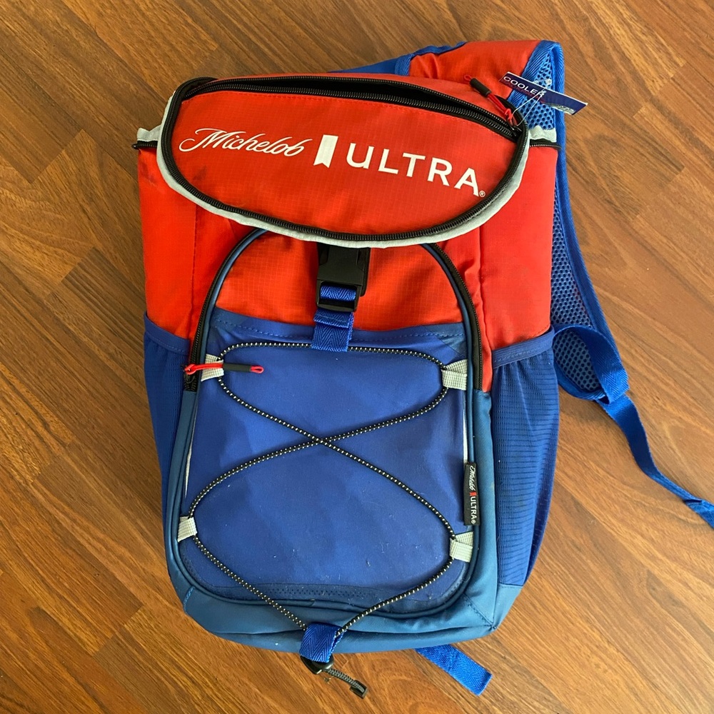 Michelob cooler backpack Red and Blue Backpack